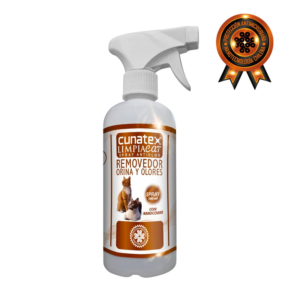 Limpiador y Eliminador de olores con nano cobre Gato