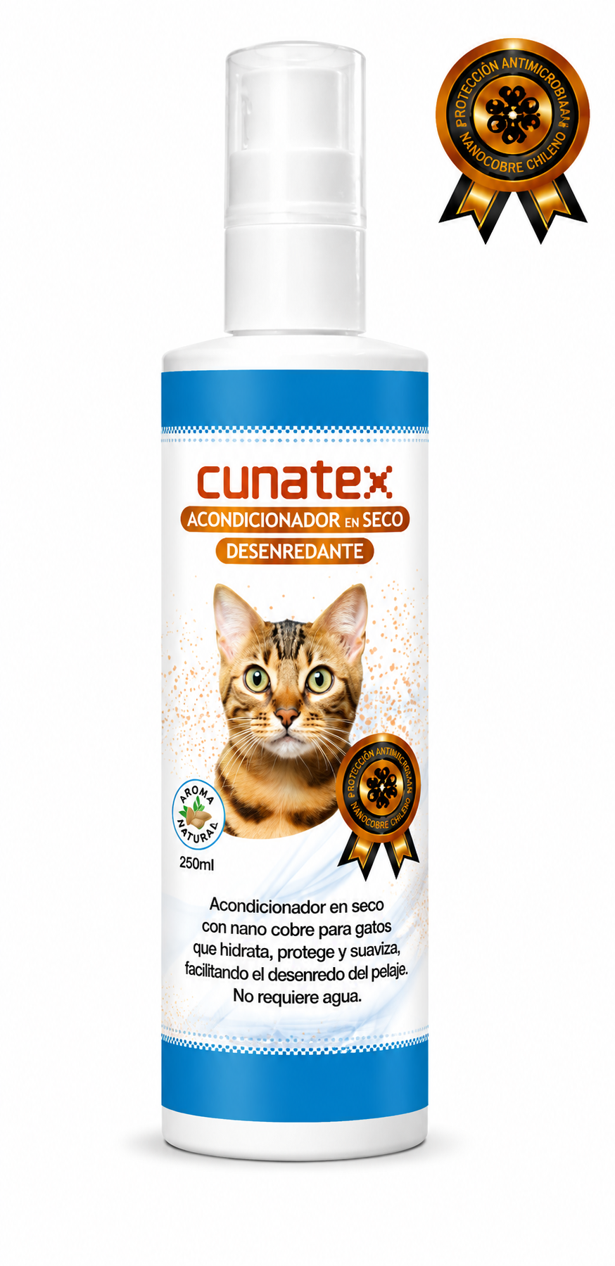 Acondicionador desenredante  en seco nano cobre Gato