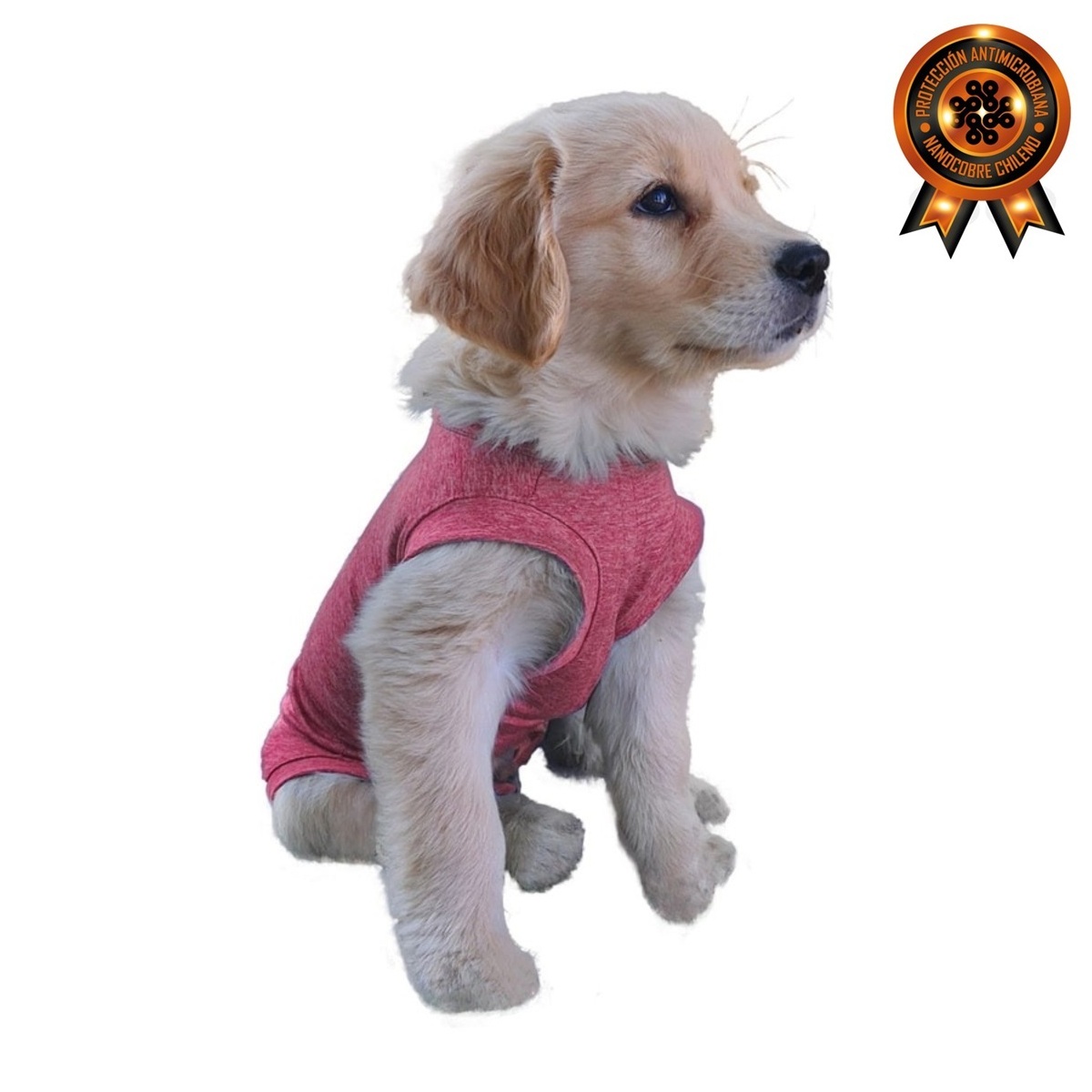 Body antimicrobiano nano cobre perro pequeño rojo. Talla 0.0 a 4