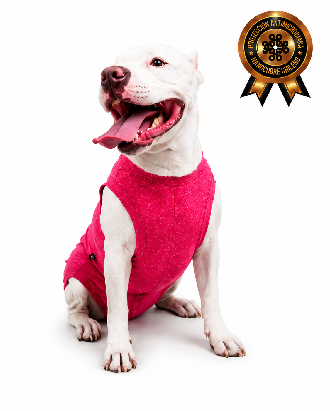 Body antimicrobiano nano cobre perro mediano rojo. Talla 5 a 11