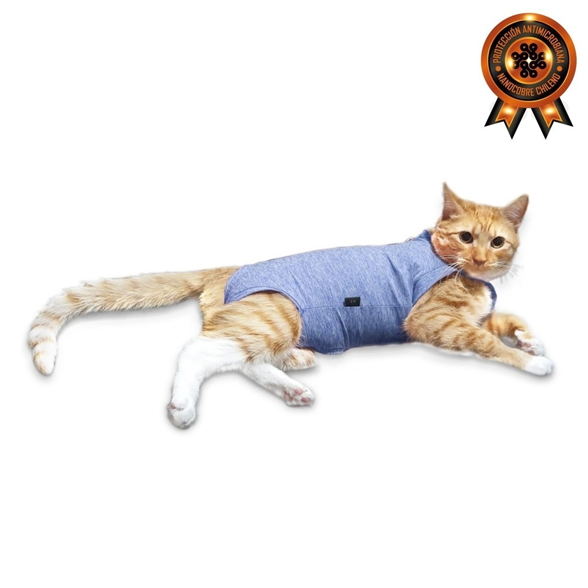 Body antimicrobiano nano cobre gato azul. Talla 0.0 a 5